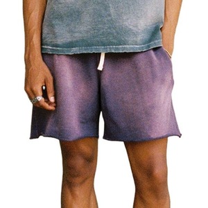 Shorts de algodón de verano con logo personalizado en venta, transpirables y de secado rápido para hombre, shorts con lavado ácido en diferentes tallas. - Product Image 1