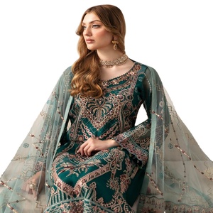 <b>Eid</b> Sale Indian and <b>Pakistani</b> Heavy Embroidery Work <b>Dresses</b> <b>Pakistani</b> and Indian Salwar Kameez Three Piece Saari for Women - Product Image 1