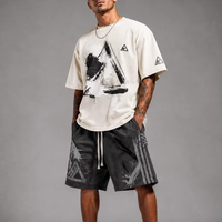 Conjunto de Camiseta y Pantalones Cortos Casuales de Verano para Hombre de Alta Calidad, Logotipo Personalizado, Color, 100% Algodón, Manga Corta, Felpa, Secado Rápido, Sólido, Transpirable