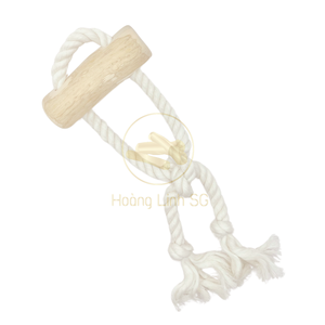 Palillos para masticar perros de madera de café vietnamita, juguete de cuidado Dental de felpa elegante, cuerda sostenible, cachorros juguetones HOANGLINHSG - Product Image 2