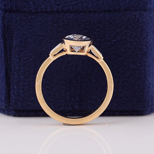 Women's Pear Cut Diamond Engagement Ring WHITE Gold Bezel Setting Classic Style - Product Image 6