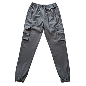 Men's Cargo Jogger Pants Elastic Waist Multi Pocket Quick Dry Casual Streetwear Tactical Joggers Gray - Product Image 1