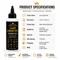 Fabricante de Gel Líquido para Pelucas de Marca Privada con Fórmula Impermeable de Fijación Extrema para Marcas de Pelucas