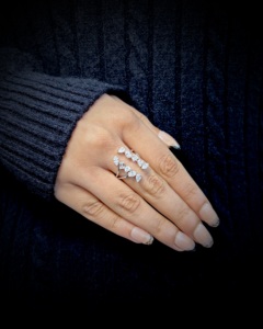 Bague fantaisie en or 10K avec diamant de laboratoire multi-coupes et à branches multiples, vente en gros, fabricant et fournisseur de bijoux fins OEM - Product Image 3