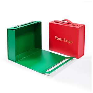 Boîte cadeau pliante magnétique en carton rigide de luxe avec logo personnalisé, colorée, auto-érectible, doublure en satin kraft ondulé, écologique - Product Image 4