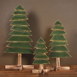 Árbol de Navidad Minimalista con Base de Madera y MDF, Decoración Festiva para la Temporada Navideña - Product Image 5