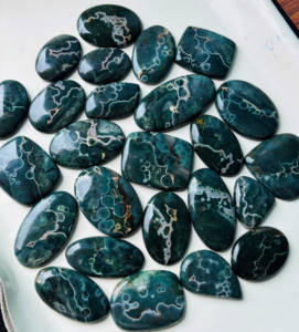 Cabujones de jaspe oceánico natural de grado AAA, piedras preciosas sueltas de alta calidad para la fabricación de joyas, formas mixtas - Product Image 2