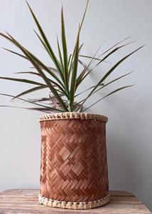 Panier en bambou tressé vintage, pot de plante rustique en rotin, panier de rangement en osier naturel, décoration intérieure, fournisseur en gros - Product Image 3