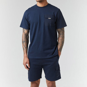 Ensemble de shorts d'été respirants de qualité supérieure, couleur unie, en tissu éponge, nouvelle collection, best-seller, imprimé sérigraphié, style hip-hop - Product Image 1