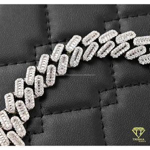 Luxury Double Row Fishbone Link Moissanite Bracelet with VVS D Color Stones Fully <b>Iced</b> <b>Out</b> Diamond Look Statement Jewelry - Product Image 5