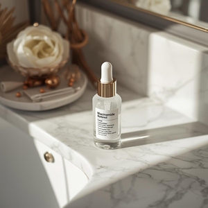 เซรั่มบำรุงผิวหน้าไนอะซินาไมด์ 5% ODM/OEM - บรรเทาอาการระคายเคืองและรอยแดง ผลิตภัณฑ์ดูแลผิวหน้า ผู้ผลิตเซรั่มบำรุงผิว เสริมด้วยเรตินอล - Product Image 2