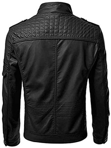 Chaqueta de Cuero Genuino para Hombre, Estilo Urbano, Clásica, Informal, de Moda, de Primera Calidad, Estilo Vintage - Product Image 2