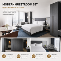 Meubles de chambre d'hôtel de luxe 5 étoiles, ensemble de meubles sur mesure Hampton Inn hôtel 5 étoiles
