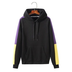 Sudadera con Capucha Gris Unisex con Mangas a Rayas Rojas y Cordón Ajustable, Ropa Casual de Otoño, Corte Regular, Tela French Terry - Product Image 5