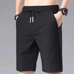 <b>Men</b> Solid Color Breathable Polyester Swim <b>Trunks</b> With Drawstring Regular Fit Shorts - Product Image 1