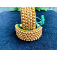 Collier de mariée en perles plaquées or cuivre pour femmes, bijoux ethniques indiens