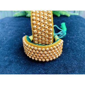 เครื่องประดับทองแดงสีเหลืองเขียวสำหรับผู้หญิง ชุดเจ้าสาวงานแต่งงาน สไตล์อินเดีย คุณภาพส่งออก - Product Image 3