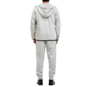 Ensemble de survêtement d'hiver pour homme en polaire technique, sweat à capuche zippé et pantalon de jogging, 100% polyester, imprimé personnalisé, respirant, séchage rapide - Product Image 3