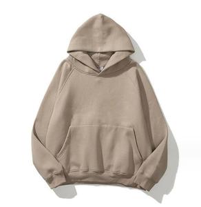 เสื้อฮู้ดดี้โอเวอร์ไซส์ผู้ชาย สีพื้น มีกระเป๋า แขนยาว สวมใส่สบายๆ สำหรับฤดูใบไม้ร่วง ผ้าฝ้าย 100% ผ้าเฟรนช์เทอร์รี่ ทรงพอดีตัว รุ่น 2027 - Product Image 4