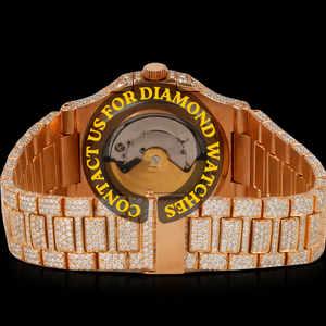 Nuevo Reloj de Lujo Personalizado de Diseño Moderno para Hombre, Completamente Cubierto de Diamantes, de Acero Inoxidable con Esfera de Cristal y Diamantes Moissanite - Product Image 5