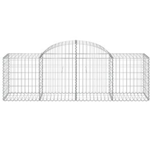 Ensemble de 2 grands paniers en métal galvanisé argenté robustes, collection de paniers gabions - Product Image 4