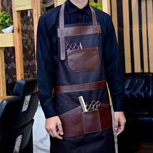 Personalized Barber <b>Leather</b> <b>Apron</b> with 4 Pockets-Woven Workwear for Daily Use-Perfect Gift for Barbers - Product Image 6