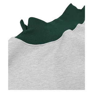 เสื้อสเวตเชิ้ตโอเวอร์ไซส์สำหรับผู้หญิง คอเต่า แต่งสีตัดกัน ผ้าฟลีซ แขนยาว ทรงหลวม สไตล์ลำลอง แฟชั่นฤดูใบไม้ร่วง ให้ความอบอุ่นและสบาย - Product Image 5