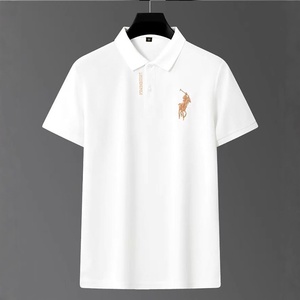 Camisa Polo Bordada para Hombre |   Camiseta de Manga Corta Tejida de Algodón/Poliéster |   Polo Informal y Transpirable, Personalizable OEM - Product Image 5