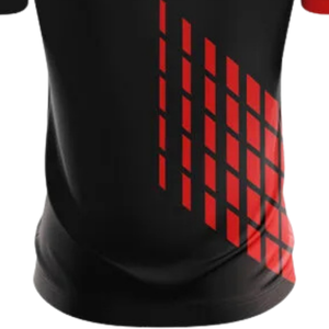 Maillot de cricket pour homme noir et rouge à sublimation, polo à manches courtes, chemise de sport, tenue de match athlétique, uniforme d'équipe, vêtements d'entraînement - Product Image 6