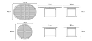 Minimalist Waterproof Stackable <b>Wood</b> <b>Dining</b> <b>Table</b> Set <b>Extendable</b> Outdoor Furniture - Product Image 4