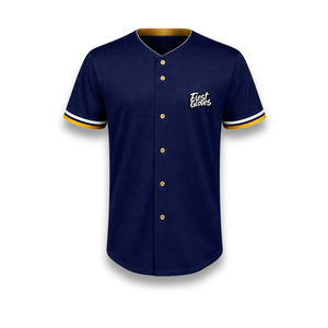 Conjunto de Uniforme de Béisbol Personalizado para Hombre, Pantalones Azul Marino y Blancos, Manga Corta, Logotipo Bordado, Corte Regular, Poliéster, para Todas las Temporadas - Product Image 3