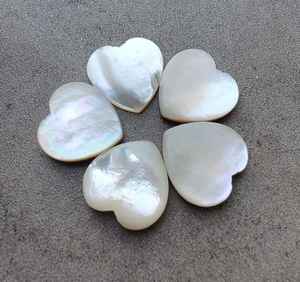 Cabochon en nacre naturelle en forme de cœur, pierre précieuse calibrée pour bijoux, pierre de guérison en cristal - Product Image 4