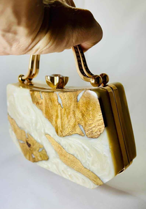 Handcrafted Waterproof Eco-Friendly Pearl Embellished Resin Clutch Customized Shape Model Pattern Fashion Elegant Mother's Day - Product Image 5