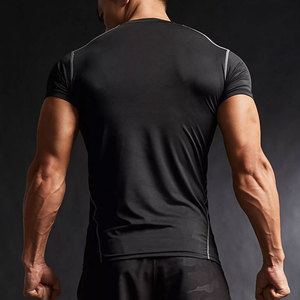 2026 High Quality Breathable <b>Compression</b> <b>Shirt</b> <b>Mens</b> Gym Sports Running Fitness Workout Bodybuilding Short Sleeve Knit Wear - Product Image 5