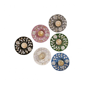 Posavasos de Nácar con Diseño Único Estilo Árabe, Artesanía de Calidad para Hoteles, Restaurantes y Cocina, Incrustaciones de Madera, 13x13 CM - Product Image 3