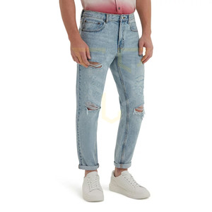 Jeans pour hommes respirants à faible MOQ, style unique, en gros, en promotion - Product Image 2