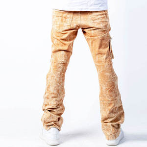 Pantalones Cargo de Moda para Hombre OEM ODM, Estilo Urbano, Diseño Desgastado con Cremallera, Múltiples Bolsillos, Pantalones Casuales, Jeans Modernos de Hip Hop - Product Image 3
