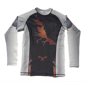 <b>Long</b> <b>Sleeve</b> Rash Guard Polyester Quick Dry <b>Compression</b> <b>Shirt</b> with Lion Print Front - Product Image 4