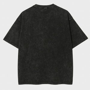 New Arrivals Custom Logo Men's Clothing <b>Drop</b> Shoulder <b>Acid</b> Washed Shirts Short Sleeves High Quality Breathable Oversized Jersey - Product Image 2