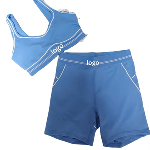 Conjunto de 2 Piezas de Shorts de Yoga Personalizados de Tallas Grandes, Estilo Europeo Americano, Más Vendidos, Transpirables, con Estampado, de Secado Rápido, Ecológicos y de Cintura Alta - Product Image 3
