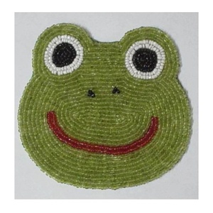 New Arrival Glass Beads Coaster Frog <b>Set</b> of <b>4</b> Tea Cup Glass Coaster <b>for</b> Coffee Mugs <b>Dining</b> <b>Table</b> Kitchenware Home & Office Use - Product Image 2
