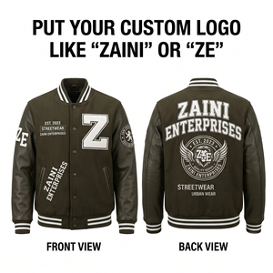 เสื้อแจ็คเก็ตวาร์ซิตี้ ZAINI ZE-012 รุ่นขายดีสำหรับผู้ชายไซส์ใหญ่ ผ้าขนสัตว์ปักลาย กันลม ติดกระดุมแถวเดียว คอตั้งแบบสั่งทำพิเศษ - Product Image 5