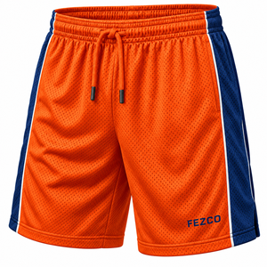 Shorts en maille personnalisés avec logo, shorts de sport, shorts de course, shorts de gym, shorts de basketball vierges à imprimé floral avec poches – Vente en gros - Product Image 2