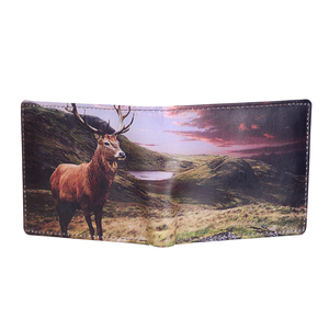 Gift Customized Personalized Wholesale Bulk Digital <b>Screen</b> UV Logo Name Printing Cow Leather Wallets Purse Card Bill Holder RFID - Product Image 1