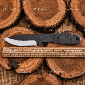 Cuchilla en Bruto de Acero al Carbono de Grado Industrial UA Supplies, Punta Caída, 0.5mm de Grosor, 8 Pulgadas de Longitud Total para Cuchillos de Camping DIY OEM - Product Image 2
