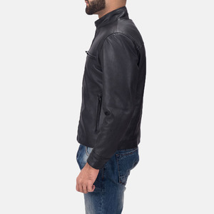 Chaqueta de Invierno 2026 para Hombre, de Cuero Genuino, Estilo Urbano, con Forro de Sherpa y Ribete de Piel, Posiciones Personalizables para el Logotipo - Product Image 2