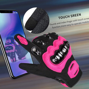 Guantes de Esquí Transpirables de Dedo Completo, Negros y Rosas, de Poliéster, para Invierno, Unisex, Compatibles con Pantalla Táctil, Ajustables, para Snowboard - Product Image 6