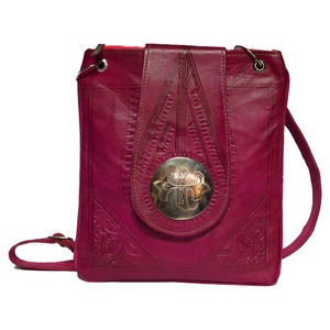 Sac à main élégant en cuir de vachette marron de qualité supérieure avec fermeture à glissière Accessoire de voyage à compartiments multiples du magasin Biyadina - Product Image 1