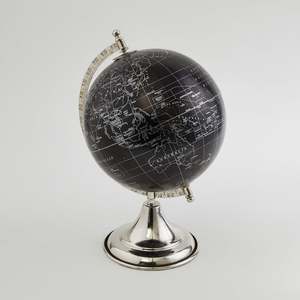 Globo Terráqueo Decorativo con Impresión en Cobre sobre Base de Acero con Elegante Soporte Plateado, Globo Terráqueo Moderno para el Hogar u Oficina - Product Image 4