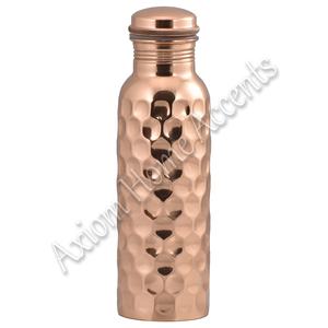Pure Copper Water Bottle With Ayurvedic Health Benefits 600 ML High Gloss Polished <b>Gym</b> Bottle by Axiom Home Accents - Product Image 4